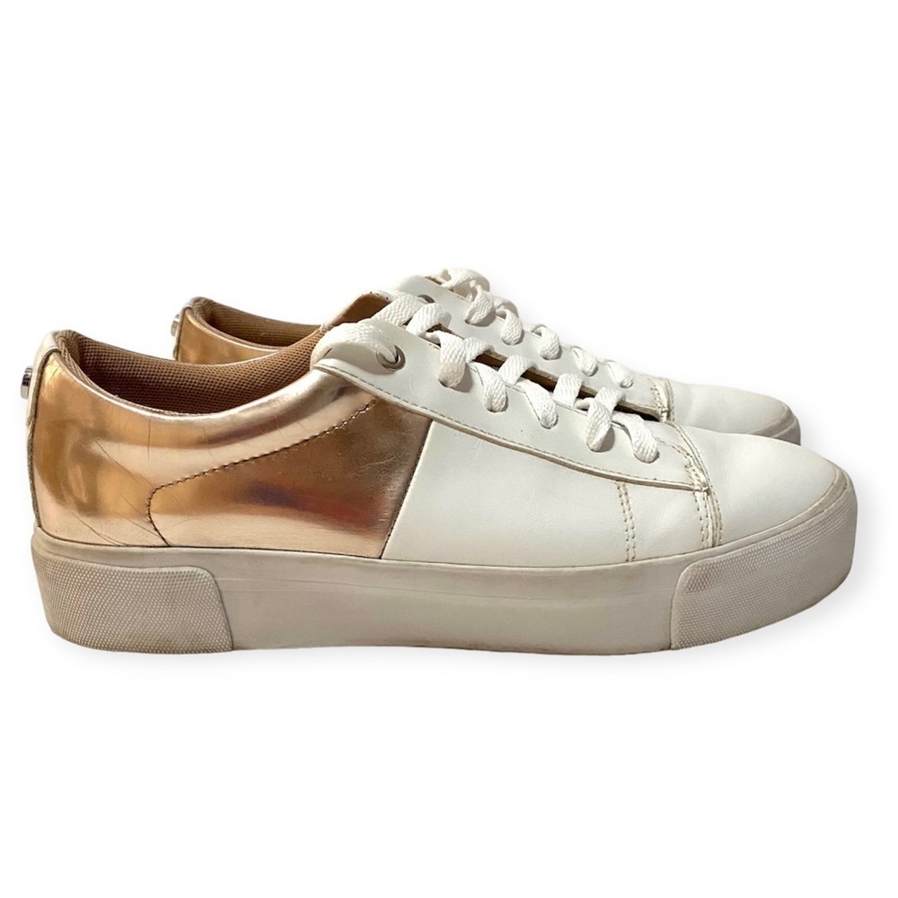 MARC FISHER Xena White Platform Fashion Sneakers Size 8.5 Summer Casual